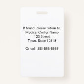 Persoonlijke foto-ID van werknemer Badge (Achterkant)