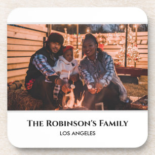 Persoonlijke foto in wit Lijst met teksten Bier Onderzetter