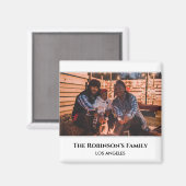 Persoonlijke foto in wit Lijst met teksten Magneet (Voorkant / Achterkant)