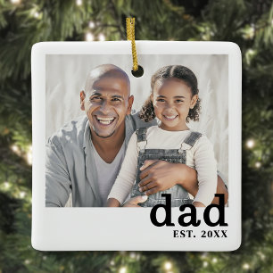 Persoonlijke foto Kerstmis voor papa Keramisch Ornament