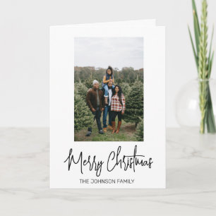 Persoonlijke foto Kerstvakantie minimalistisch  Kaart