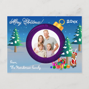 Persoonlijke FOTO kerstversiering Post Kaart 6