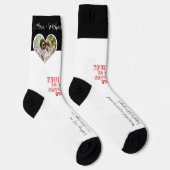 Persoonlijke foto-liefdeshart verloving sokken (Rechts)