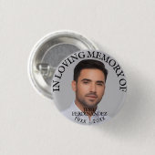 Persoonlijke foto Memorial Ronde Button 3,2 Cm (Voorkant /achterkant)