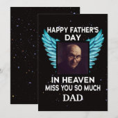 Persoonlijke foto Memorial Vaderdag in de hemel Feestdagenkaart (Voorkant / Achterkant)