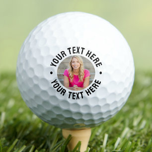 Persoonlijke foto met aangepaste tekst golfballen