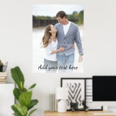 Persoonlijke foto met uw tekst poster (Thuiskantoor)