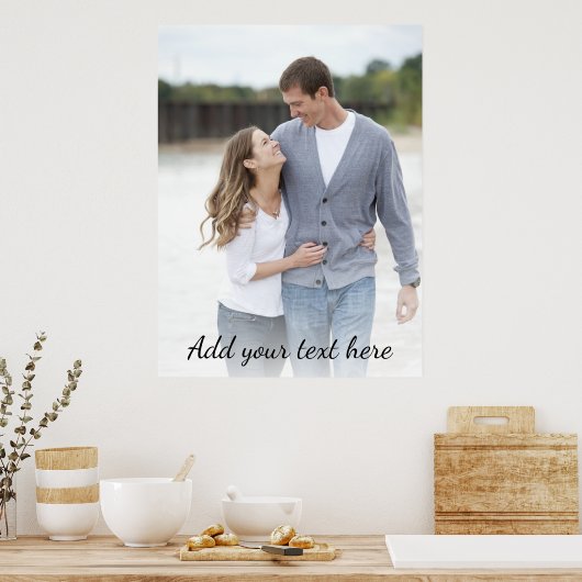 Persoonlijke foto met uw tekst poster (Keuken)