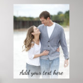 Persoonlijke foto met uw tekst poster (Voorkant)