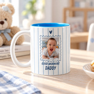 Persoonlijke foto mok 'Goedemorgen papa' van baby