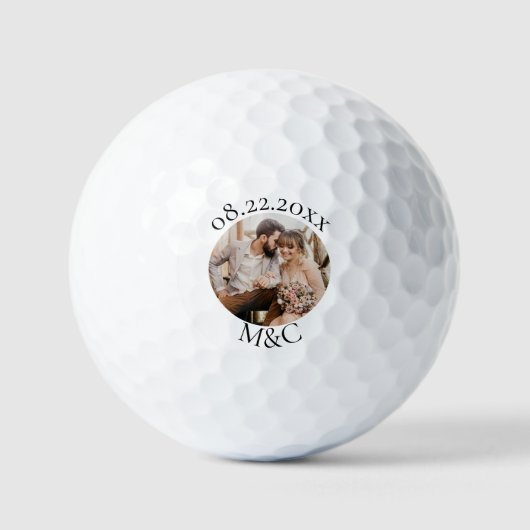 Persoonlijke foto Monogram Weddenschap Golfballen (Voorkant)