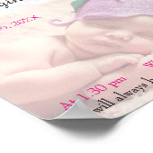 Persoonlijke foto Naam die keepomwille crèche bete Poster (Hoek)