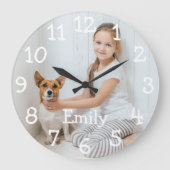Persoonlijke foto-naam grote klok (Voorkant)
