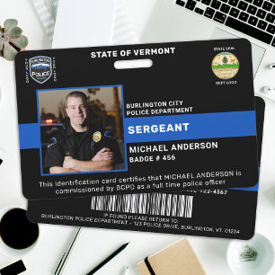 Persoonlijke Foto Officier ID van Politieafdeling Badge