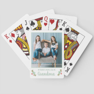Persoonlijke foto oma pokerkaarten