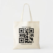 Persoonlijke foto QR-code en/of Logo-Canvas tas (Voorkant)