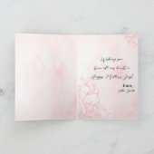 Persoonlijke foto roze Moederdag Kaart (Binnen)