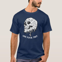 Persoonlijke foto Skeleton Head Navy Blue