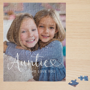 Persoonlijke foto Tante We houden van jou Cute Hea Legpuzzel