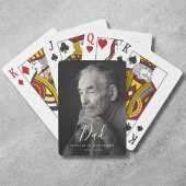 Persoonlijke foto Tribute Funeral Pokerkaarten