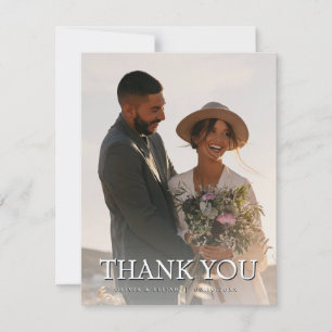Persoonlijke foto trouwkaart elegant kaart