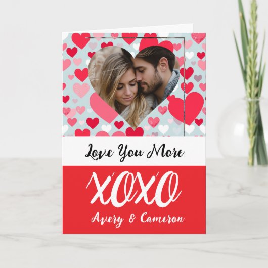 Persoonlijke foto-Valentijnsdag Kaart (Voorkant)