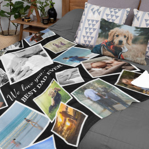 Persoonlijke foto van 17 pa Collage VADERDAG Fleece Deken