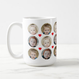 Persoonlijke foto van 3 kindergezichten op baby koffiemok
