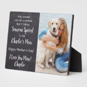 Persoonlijke foto van Dog Mam Pet Moederdag Fotoplaat (Zijkant)