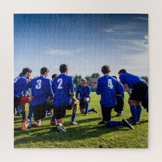 Persoonlijke foto van het voetbalteam legpuzzel (Verticaal)