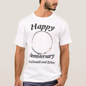 Persoonlijke foto van Modern Happy Jubileum T-shirt (Voorkant)