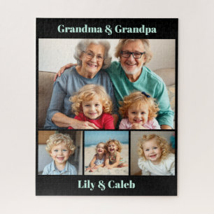 Persoonlijke foto van oma, opa en kleinkinderen legpuzzel