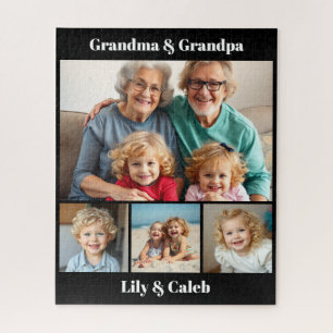 Persoonlijke foto van oma, opa en kleinkinderen legpuzzel