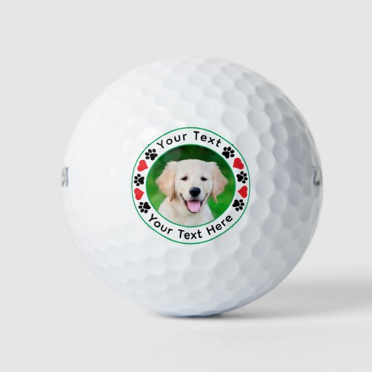 Persoonlijke foto van Pet Dog Vaderdag Golfballen (Voorkant)
