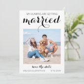 Persoonlijke foto van Pet Wedding Simple Dog Save The Date (Staand voorkant)