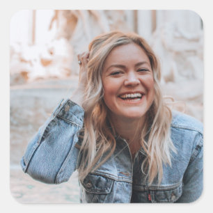 Persoonlijke foto vierkante sticker