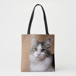 Persoonlijke foto voor kattenliefhebbers draagtas