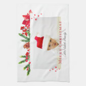 Persoonlijke foto voor liefdevol kerstLijst Theedoek (Verticaal)