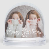 Persoonlijke foto voor prettige kerst sneeuwbol (Achterkant)