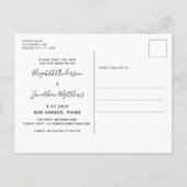 Persoonlijke foto-weduwschap met foto-opnamen opsl aankondigingskaart (Achterkant)