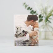 Persoonlijke foto-weduwschap met foto-opnamen opsl aankondigingskaart (Staand voorkant)