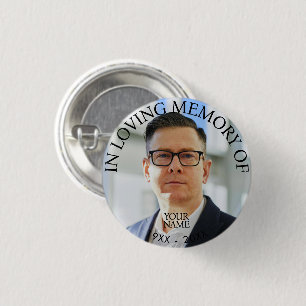 Persoonlijke Fotobegrafenis Ronde Button 3,2 Cm