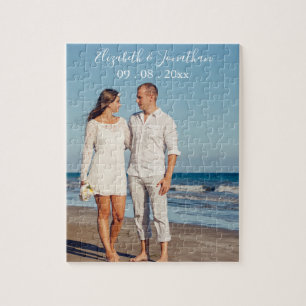 Persoonlijke fotobruiloft op een bestemming legpuzzel