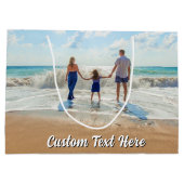 Persoonlijke Fotocadeautas met aangepaste tekst Groot Cadeauzakje (Achterkant)