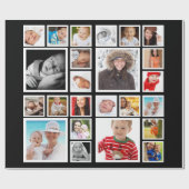 Persoonlijke fotocollage cadeaupapier (Vlak)