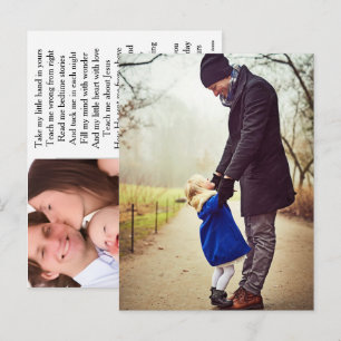 Persoonlijke Fotocollage Eerste Vaderdag Aandenken Feestdagenkaart
