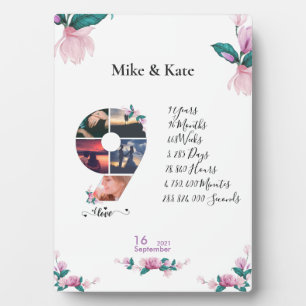 Persoonlijke fotocollage Love Couple-verjaardag Fotoplaat