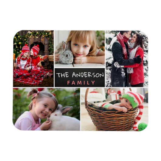 Persoonlijke fotocollage magneet (Horizontaal)