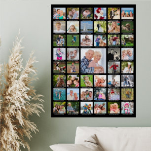 Persoonlijke fotocollage met 45 foto's en bijschri poster