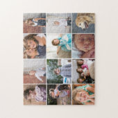 Persoonlijke fotocollage met twaalf foto's legpuzzel (Verticaal)